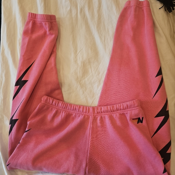Aviator Nation Pink Black 🖤🩷 Sweatpants - Picture 7 of 7